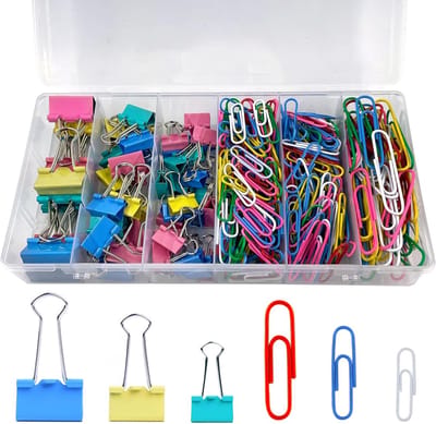 Clips, kleurrijk, 25 mm/19 mm/15 mm, groot, kleine vouwklemmen, 50 mm/33 mm/28 mm, metalen paperclips, kantoormateriaal, papierklemmen voor school, kantoor