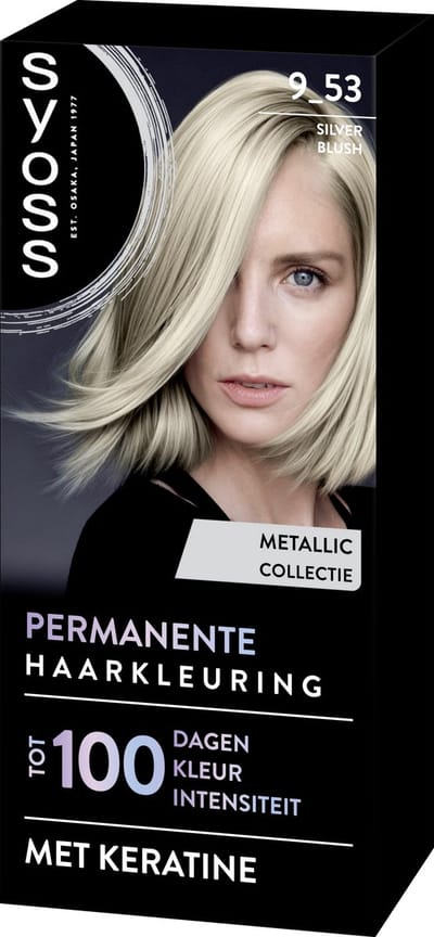SYOSS Permanent Coloration 9-53 - Haarverf - Permanente Haarkleuring - Silver Brush – Grijsdekking – Vermindert Haarbreuk - 1 Stuk