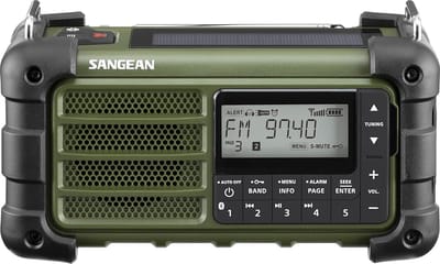 Draagbare Digitale Noodradio met Bluetooth, Solar en Handcrank
