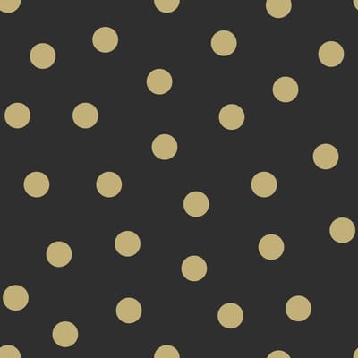 Origin Wallcoverings behang stippen zwart en goud - 347676 - 0,53 x 10,05 m