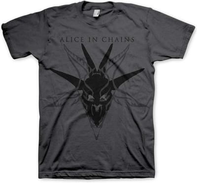 Alice In Chains - Black Skull Heren T-shirt - XL - Grijs