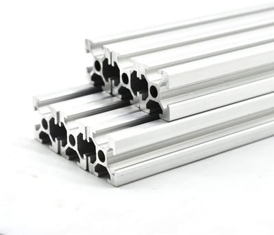 6 Stuks Aluminium Constructieprofiel met Groef 20x20 mm Lengte 1200 mm