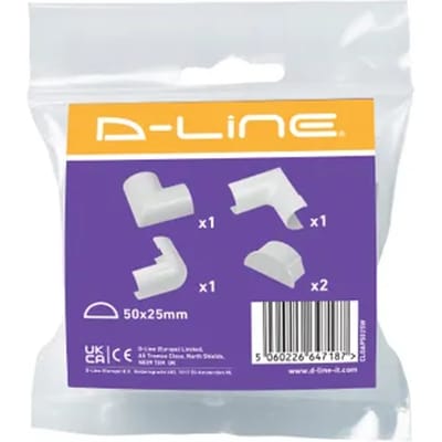 D-line Accessoirepakket Voor Kabelgoten 50x25mm Kliksysteem Wit