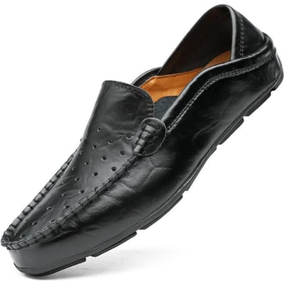 plusmaat zomer plat heren Brits echt leer casual trend holle leren schoenen 47 zwart