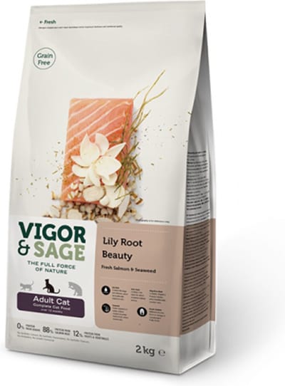 Vigor & Sage Kattenvoer Beauty Lily Root - 4 x 2 kg - Voordeelverpakking