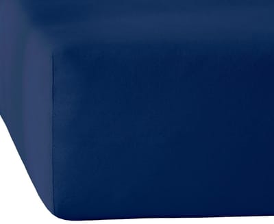 De Witte Lietaer Hoeslaken Elena Navy Blue - 90 x 200/220 x h 30 - Katoen Jersey