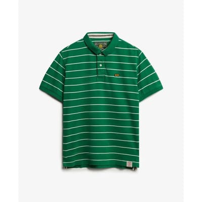 Superdry Vintage Stripe Korte Mouw Poloshirt Groen S Man