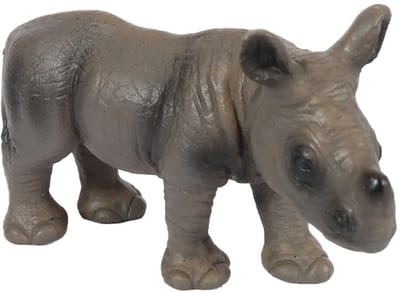 PIA Soft Toys - Speelfiguur Afrikaanse zwarte neushoorn - 7 cm