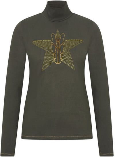 Imperial Riding Belle Star Dames T-shirt Met Lange Mouwen Groen XL Vrouw