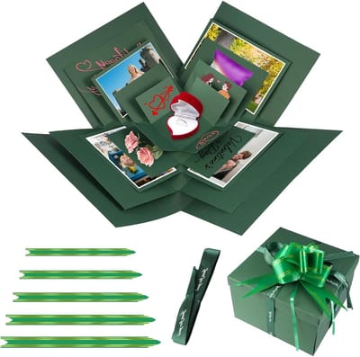 Creatieve Verrassingsdoos, 5 Laags Explosiedoos, DIY Handgemaakte Cadeaubox voor Verjaardag, Valentijnsdag en Huwelijksverjaardag