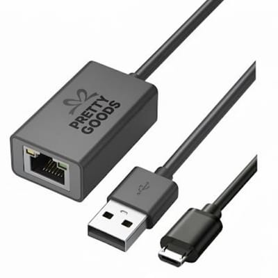 USB 2.0 Micro-B Ethernet Adapter voor video streaming apparaten - Geschikt voor USB naar RJ45-kabel voor Fire TV Stick, Google Home mini - 100Mbps ethernet Speed