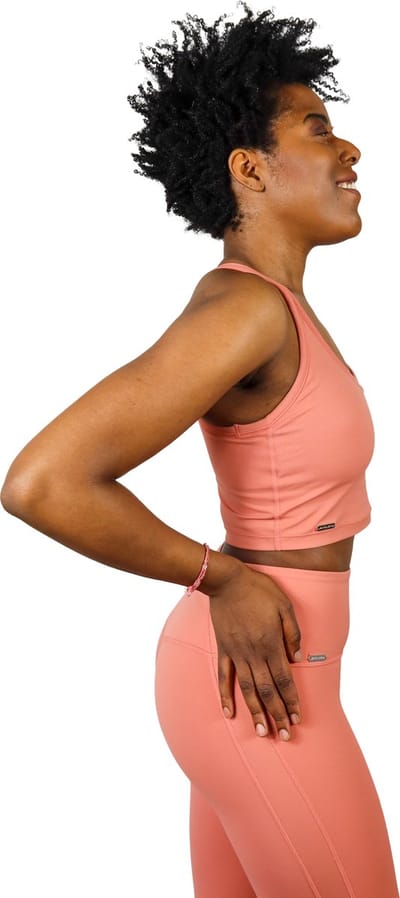 Sportkleding - sporttop dames- sportbh- fitnesskleding- yogawear - yogabh - coraal - extra small