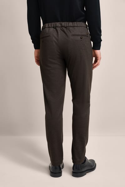 Bugatti Herren Geplooide broek met moderne snit