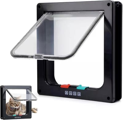 Kattendeur, Huisdierluik, Kattenklep, Kattenluik, Weerbestendige Huisdierdeur, voor Binnen En Buitendeuren, Monteer Op Metaal, Glas, Bakstenen Deuren of Dunne Muren