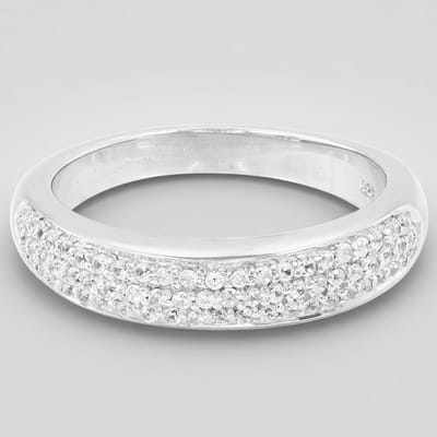 Cavill - Zilveren Ring met 67 Ronde Briljant Zirkonen uit Cambodja - 925 Sterling Zilver - 0.51 ct - Glanzende Moderne Elegante Ring voor Dames