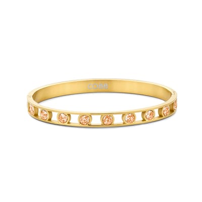 CO88 Collection 8CB-91090 Stalen Armband - Dames - Bangle - Zirkonia - 4 mm - Geel - 6 mm Breed - 60 x 50 mm - Staal - Goudkleurig
