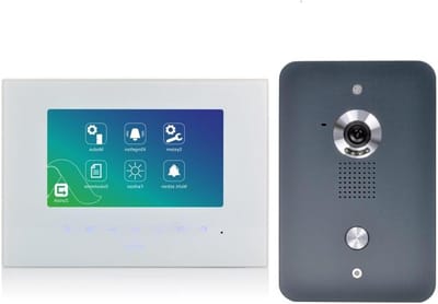 Video Deurintercom Systeem - Intercom Installatie Bel - Veilig Huis Bewaken - 2-Draads Aansluiting - 7 inch Monitor - Blauw