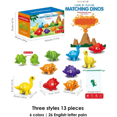 Bijpassend Dinosaurus Speelgoed Met Opbergemmer Montessori Speelgoed Voor Kinderen Tellen Leer Speelgoed Voor Peuters Kind Ontwikkeling Spel