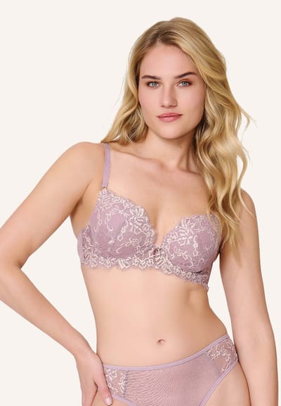 LingaDore - Push-Up BH Taupe - maat 75A - Roze