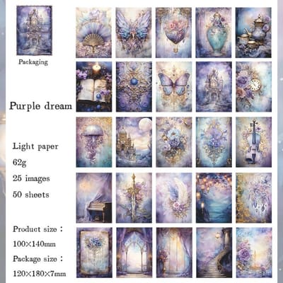50 pièces/paquet Esthétique Fleurs Matériaux Papier Décor Scrapbooking Collage Papeterie DIY Journal Créatif Artisanat Papier Léger