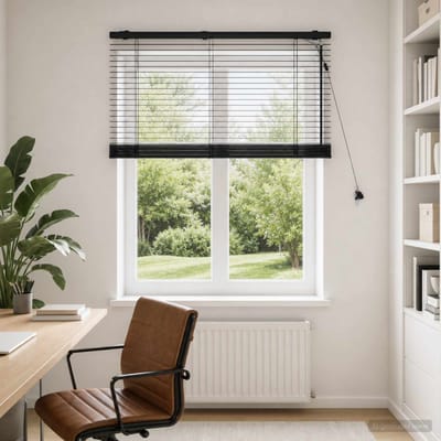 vidaXL - Venetiaanse - jaloezie - Zwart - 100 - x - 130 - cm - 35 - mm