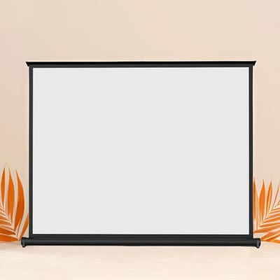 Tafelprojectiescherm - Draagbaar scherm - Thuisbioscoop Ervaren - Intrekbaar en Draaibaar - 30 inch 4:3 - Wit