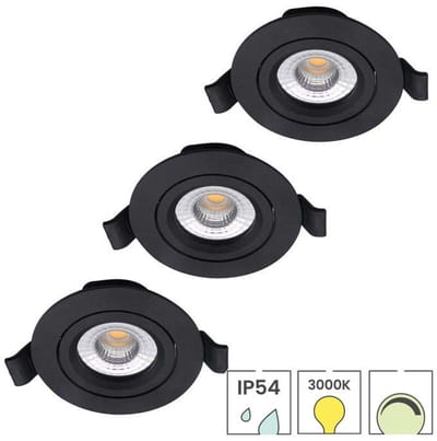 Lybardo - Lage Inbouwspots - 3-pack - 5W - Dimbaar - Waterdicht - Spotjes Inbouw
