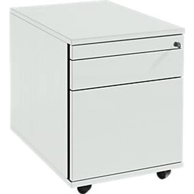 Schäfer Shop Select Verrijdbaar ladeblok 126, materiaallade + schuifladen, afsluitbaar, spaanplaat, B 428 x D 600 x H 540 mm, lichtgrijs