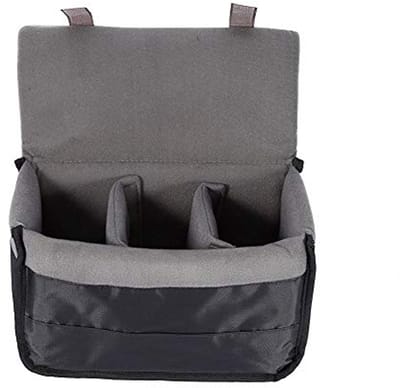 Draagbare gewatteerde cameratas voor DSLR-camera's - Vocht- en schokbestendige protector met partities - 28 x 14 x 18 cm