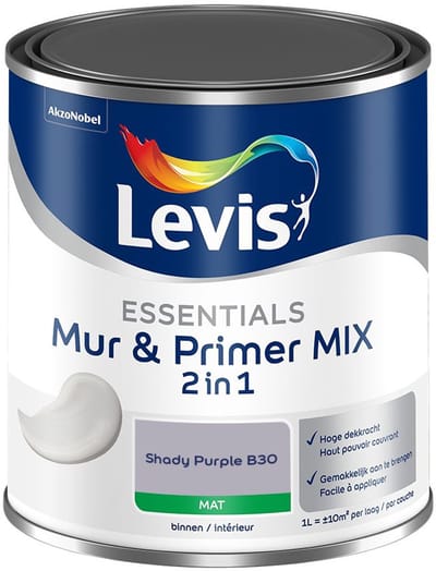Levis - Essentials Mur & Primer Mix - Shady Purple B30 - Mengverf - 1 L