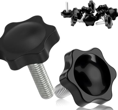 Set van 12 M8 x 30 mm Klem Schroeven met Grip Lock en Stervormige Knop voor Tension en Bevestiging