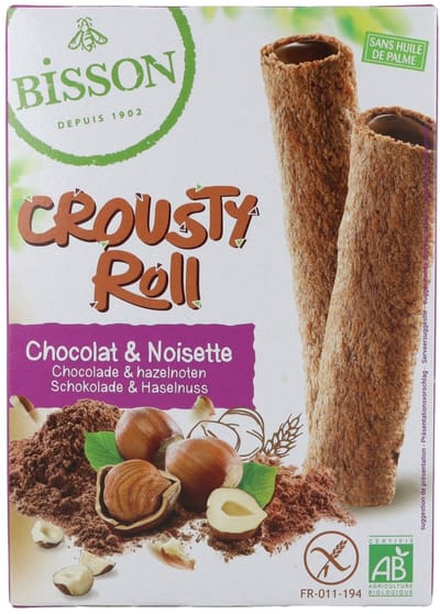 Bisson Crousty roll choco hazelnoot 125 gram