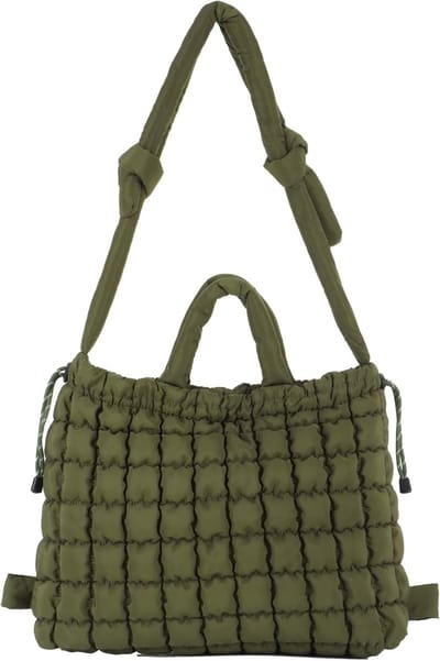 Grote Gewatteerde Schoudertas voor Vrouwen, Lichtgewicht Fluffy Nylon Tote, Ideaal voor Winkelen en Dagelijks Gebruik