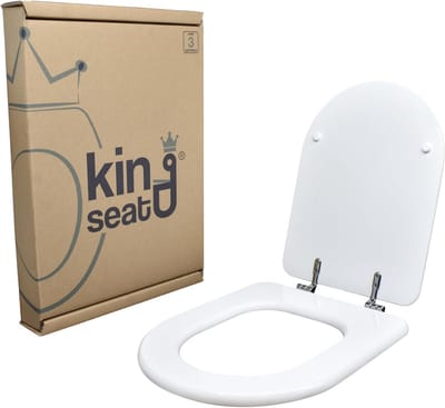 Toiletbril - WC-bril deksel - Badkamer vernieuwen - Gemaakt in Italië - 44 x 34.5 cm - Wit