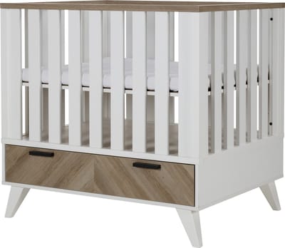 Interbaby Box Met Lade Lancaster Wit/ Visgraatmotief