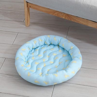 Soie Glacée Été Animal de Compagnie Lit Frais Chat Chien Refroidissement Prévention Coup de Chaleur Nid Chaton Chiot Motif Fruité Conception Tapis Chenil Sac de Couchage Chat Haute Qualité S 45cm