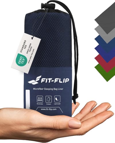 Ultralichte Katoenen Huttenslaapzak - Compacte en Zijdezachte Reisslaapzak - Ideaal voor Backpackers en Kampeerders