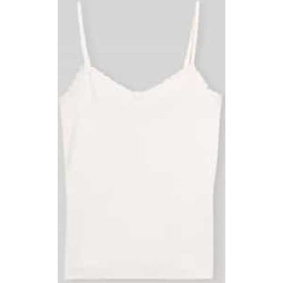 slim fit top van katoenmix
