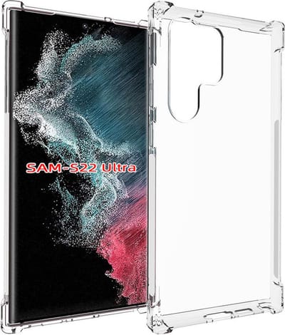 MobyDefend Hoesje - Geschikt voor Samsung Galaxy S23 Ultra - Transparante Shockproof TPU Backcover - Verstevigde Hoeken - Volledig Doorzichtig