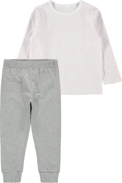 Name it Meisjes Pyjamaset - Bright White - Maat 104