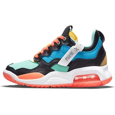 Air Jordan MA2 GS Zwart Lichtblauw Fury Kindersneakers Meerkleurig Groen-Glow CW6594-043 38.5 black