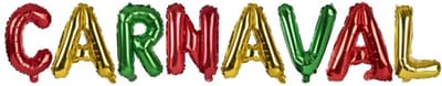 Folieballon Carnaval Rood / Geel / Groen