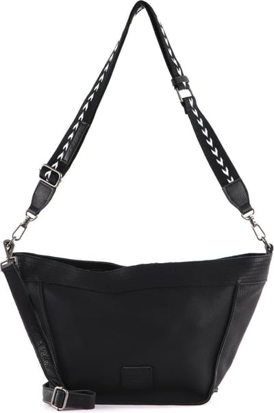 FREDsBRUDER Leren Schoudertas Stines Shoulderbag Black Zwart
