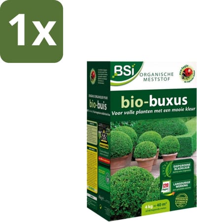 BSI – Bio Buxus Meststof – Gezonde Groei & Diepgroene Bladeren – 4 kg (40 m²) - 1 stuk