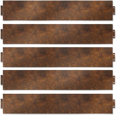 ACXIN Metalen Graskant 5 m x 15 cm - Verzinkte Tuinborder Afboording voor Gazon, Bloembed en Tuinpad - Weerbestendig en Duurzaam - Roestkleur