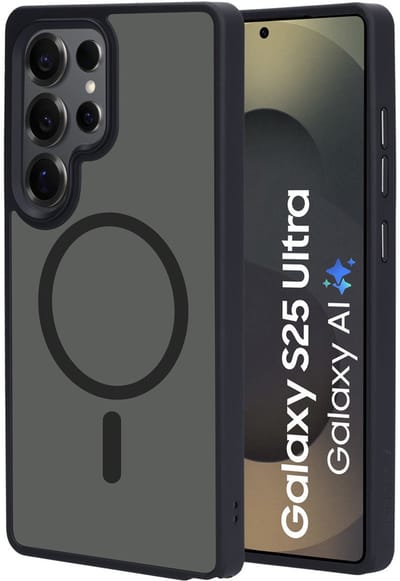 Mobiparts hoesje geschikt voor Samsung Galaxy S25 Ultra - Hardcover - MagSafe - Zwart