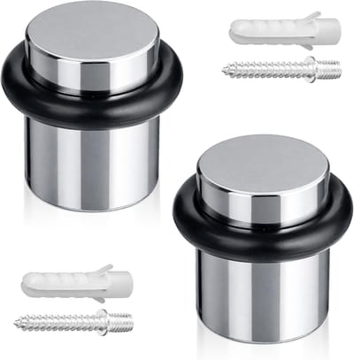 Deurstopper Vloer - Deurhouder Muurbeschermer - Muren Beschermen - Roestvrij Staal - Ø20x25mm - Chroom