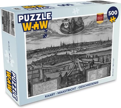 Puzzel Kaart - Maastricht - Geschiedenis - Legpuzzel - Puzzel 500 stukjes