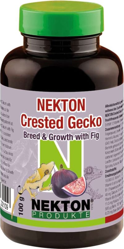 Nekton Crested Gecko Fok & Groei Met Vijg - Voer Voor Gekko's Met Kammen Tijdens De Fok- En Groeifase Met Toevoeging Van Vijgen 100G