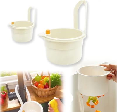 Set van Twee Plastic Afvoerfilters met Drukbodem voor Keuken en Gootsteen, Voedselresten Verwijderen en Afvoerbescherming